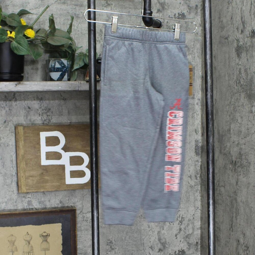 NWT Rivalry Threads NCAA Tide Boys Poly Joggers Pants 197543049013 XS Gray / Red